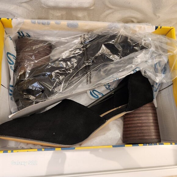 NWT Sbicca Volin Mule Black Teardrop Stacked Heel Suede Leather. Various - Picture 12 of 14